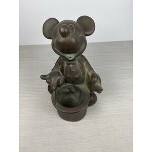 Vintage 1997 Mickey Mouse Magician Disney 10" Planter Statue Disneyana